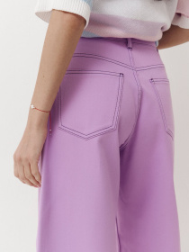 Бузкові жіночі джинси-бочки Light Form модель 420 Бузкові жіночі джинси-бочки Light Form модель 420 Фото