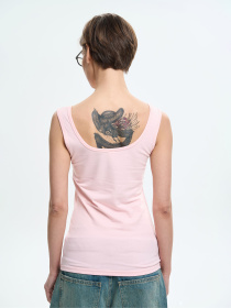 Майка жіноча на широких бретелях світло-рожевого кольору ТМ РОЗА модель 200126_pink Майка жіноча на широких бретелях світло-рожевого кольору ТМ РОЗА модель 200126_pink Фото