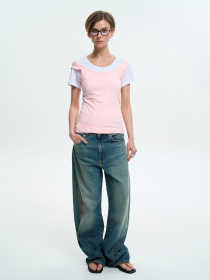 Майка жіноча на широких бретелях світло-рожевого кольору ТМ РОЗА модель 200126_pink Майка жіноча на широких бретелях світло-рожевого кольору ТМ РОЗА модель 200126_pink Фото