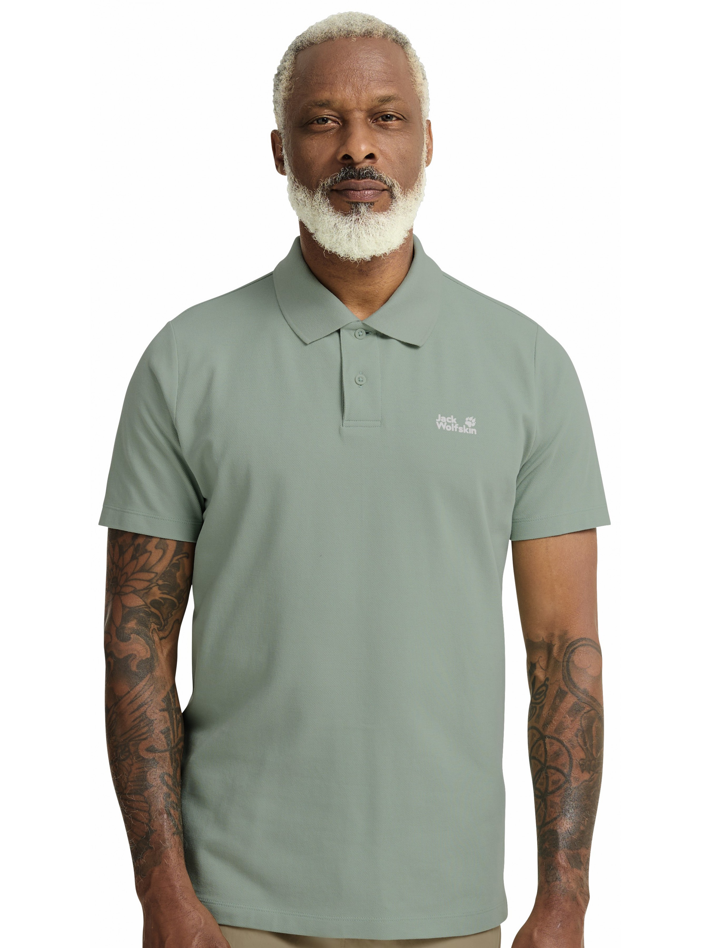 Бавовняне Чоловіче Поло Jack Wolfskin  (86f21156-30c2-11f0-ad15-0050568cbfcf) колір зелений