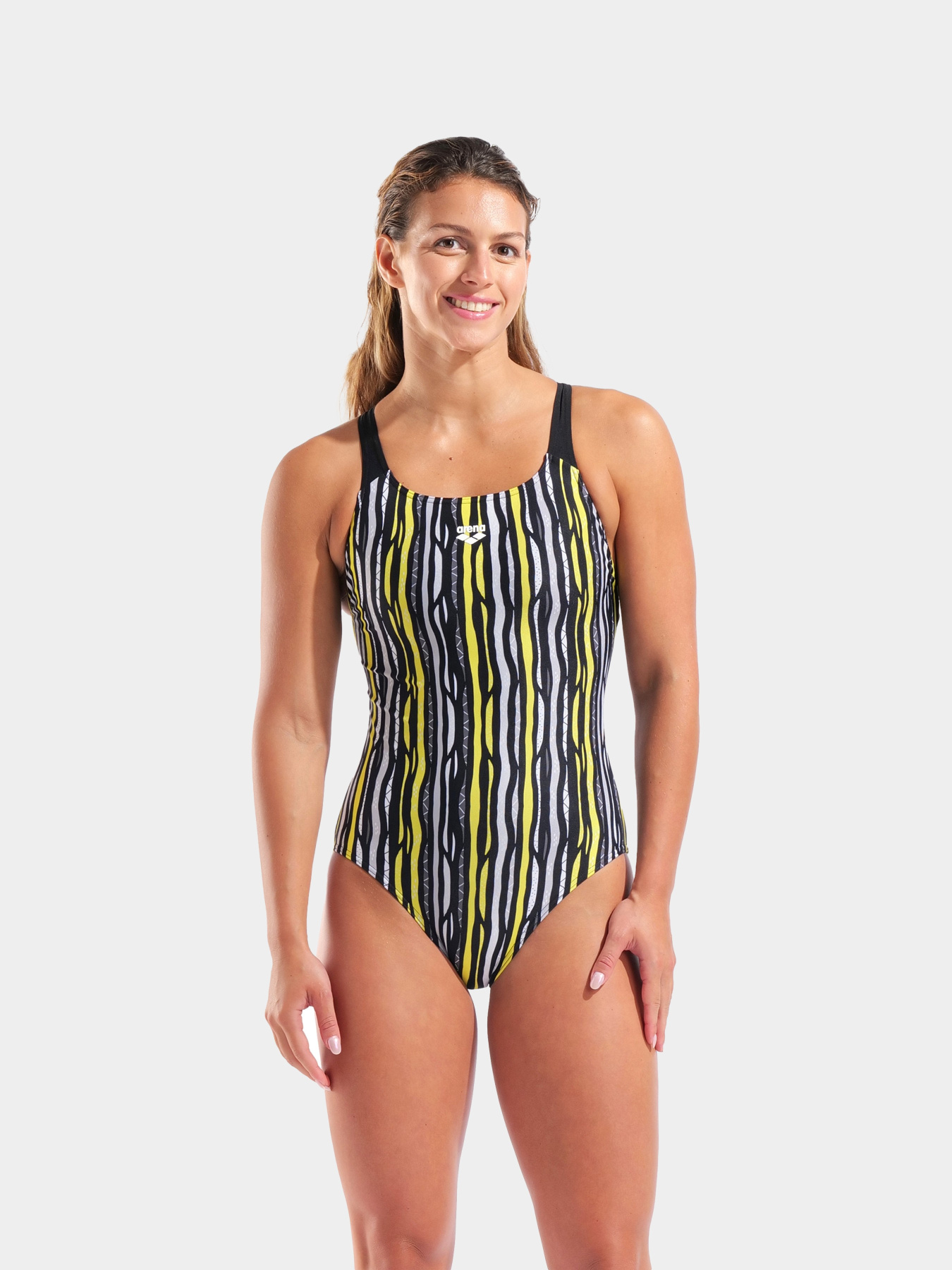 Женский купальник Arena STRIPES SWIMSUIT SWIM PRO BACK модель 010741-590 Фото