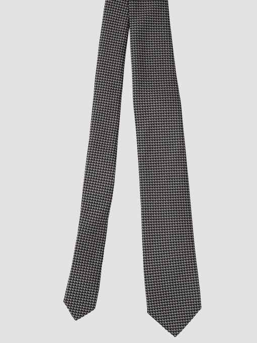 Мужской черный шелковый галстук с узором модель 561161.805100;990 Фото