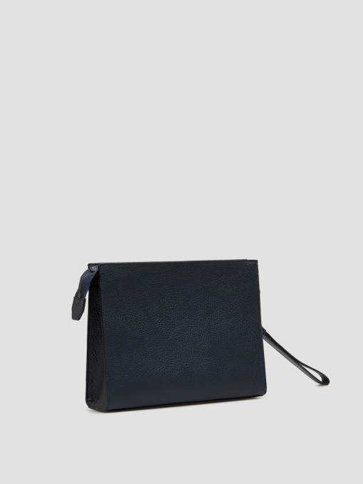 Мужская темно-синяя кожаная борсетта модель C5E010XXBOTT;9906 Фото