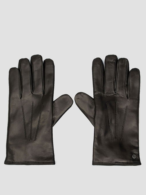Мужские черные кожаные перчатки модель G3B030XXNAPT;0000 Фото