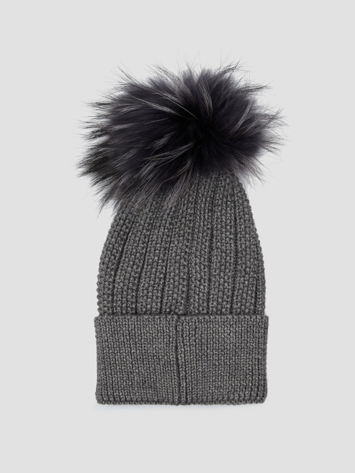 Женская серая шерстяная шапка модель L3B020XXMSLA;0700 Фото