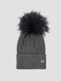 Женская серая шерстяная шапка модель L3B020XXMSLA;0700 Фото