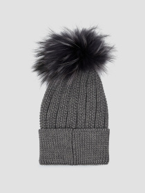 Женская серая шерстяная шапка модель L3B020XXMSLA;0700 Фото