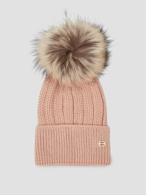 Женская розовая шерстяная шапка модель L3B020XXMSLA;7862 Фото