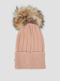 Женская розовая шерстяная шапка модель L3B020XXMSLA;7862 Фото