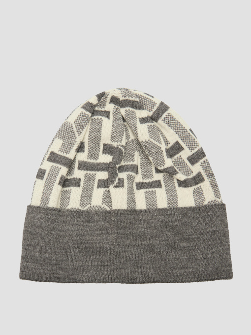 Женская серая шерстяная шапка с узором модель L5B002XXMSLA;GRPN Фото