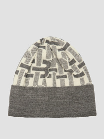 Женская серая шерстяная шапка с узором модель L5B002XXMSLA;GRPN Фото