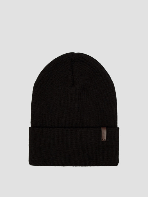 Чоловіча чорна вовняна шапка модель M3B024XXMSLA;0000 Фото