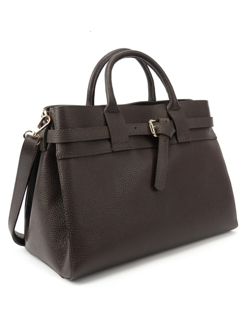 Сумка класична жіноча на плече з натуральної шкіри флотар повсякденна модель F-IT-7633DB-L Фото