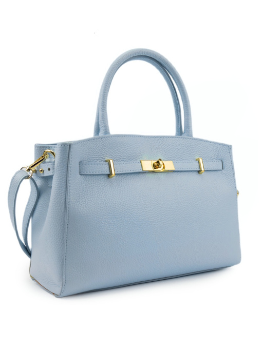 Сумка классическая женская на плечо из натуральной кожи флотар повседневная модель F-IT-86008BL Фото