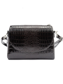 Сумка жіноча кросбоді на плече з натуральної шкіри з тисненням кроко повсякденна модель F-IT-9804BOCR Фото