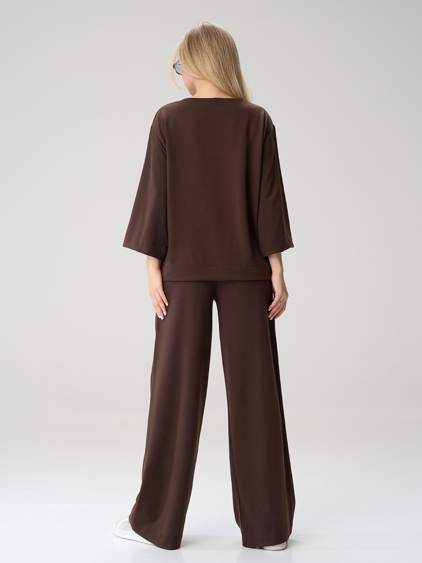 Костюми ISSA Plus модель 14586_темно-коричневый Фото