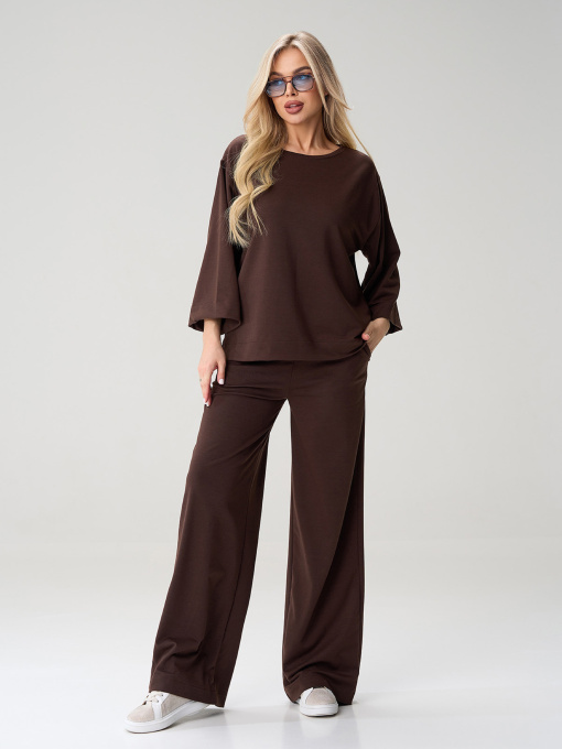 Костюмы ISSA Plus модель 14586_темно-коричневый Фото