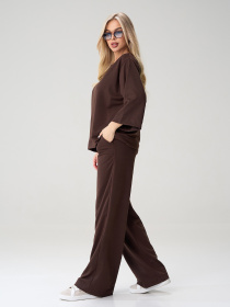 Костюми ISSA Plus модель 14586_темно-коричневый Фото