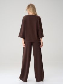 Костюми ISSA Plus модель 14586_темно-коричневый Фото