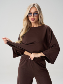 Костюми ISSA Plus модель 14586_темно-коричневый Фото