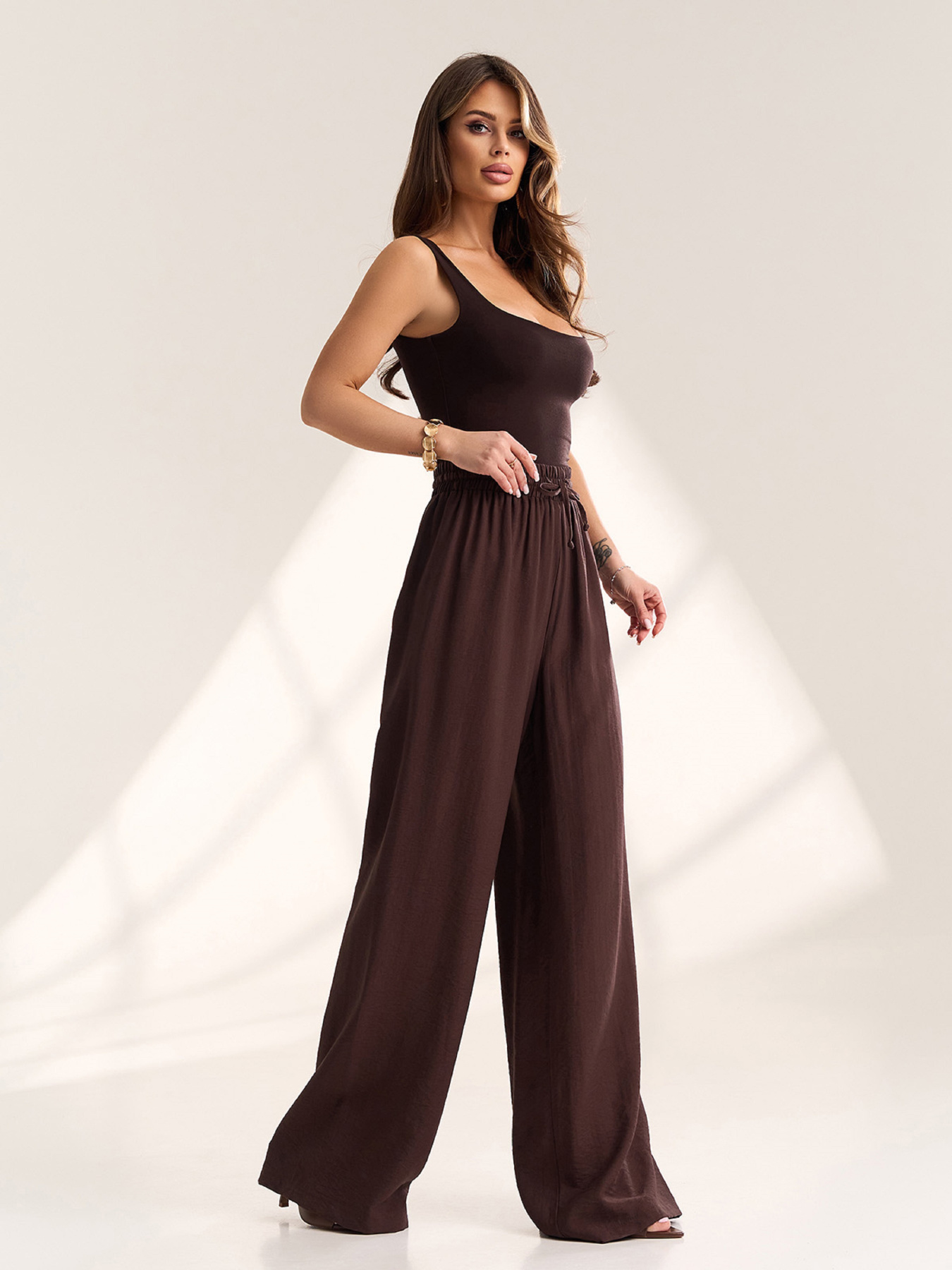 Повсякденні штани ISSA Plus модель 14788_темно-коричневый Фото