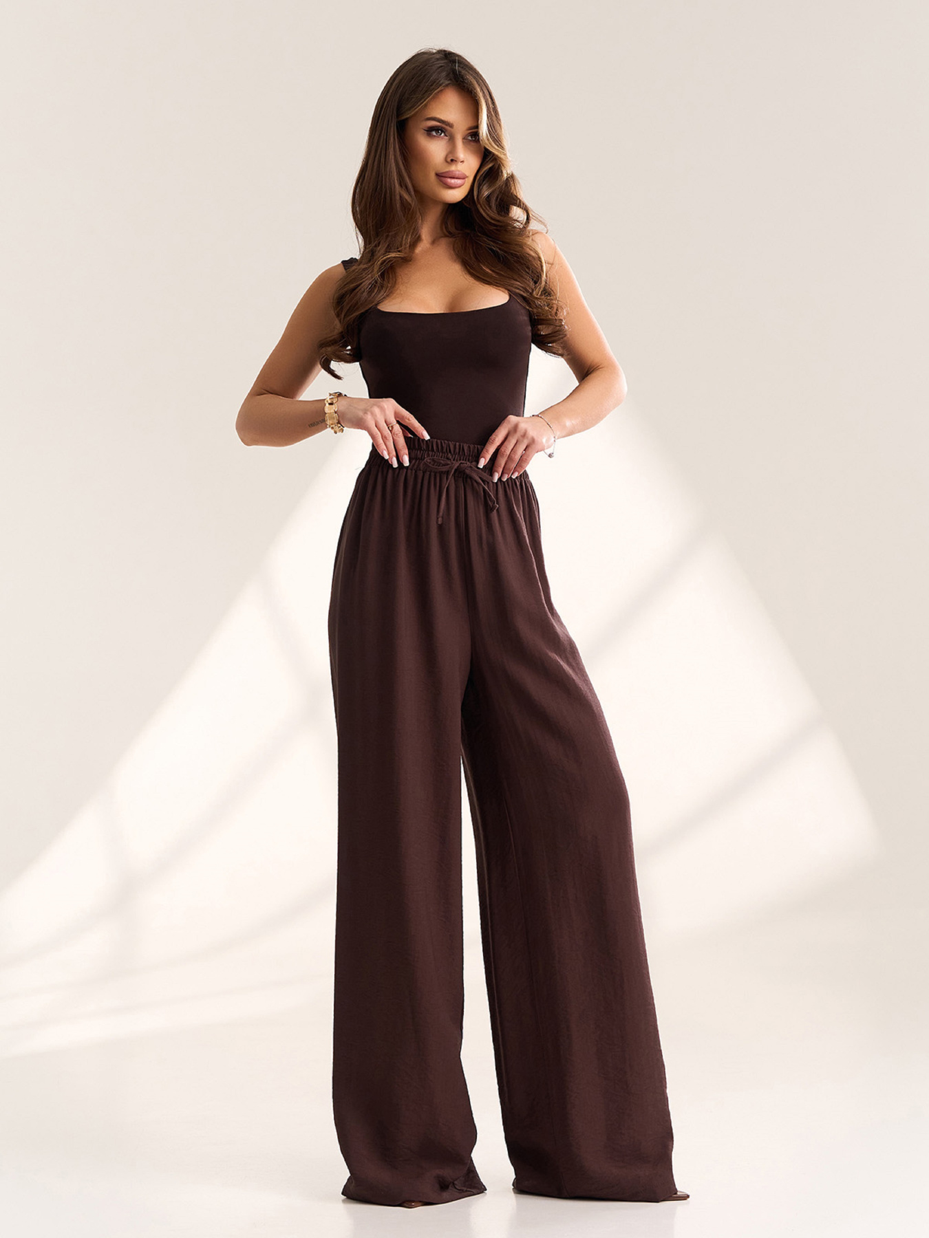 Повсякденні штани ISSA Plus модель 14788_темно-коричневый Фото