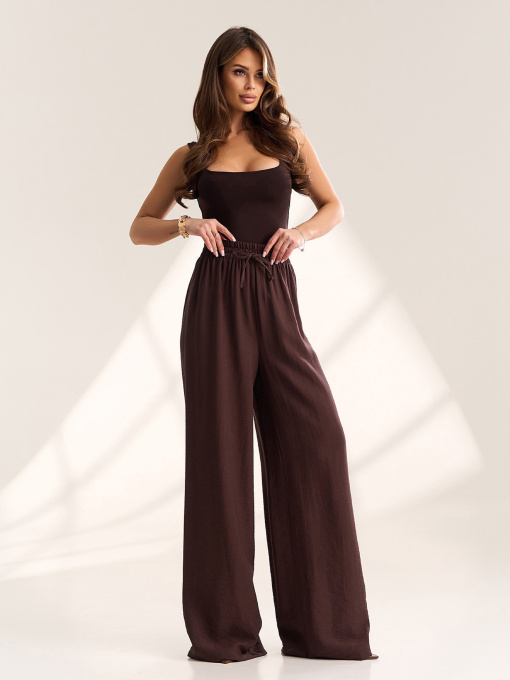 Повсякденні штани ISSA Plus модель 14788_темно-коричневый Фото