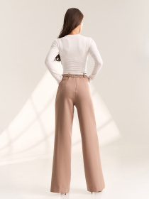 Класичні штани ISSA Plus модель 15440A_бежевый Фото