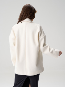 Пальто и плащи ISSA Plus модель 15499_молочный Фото