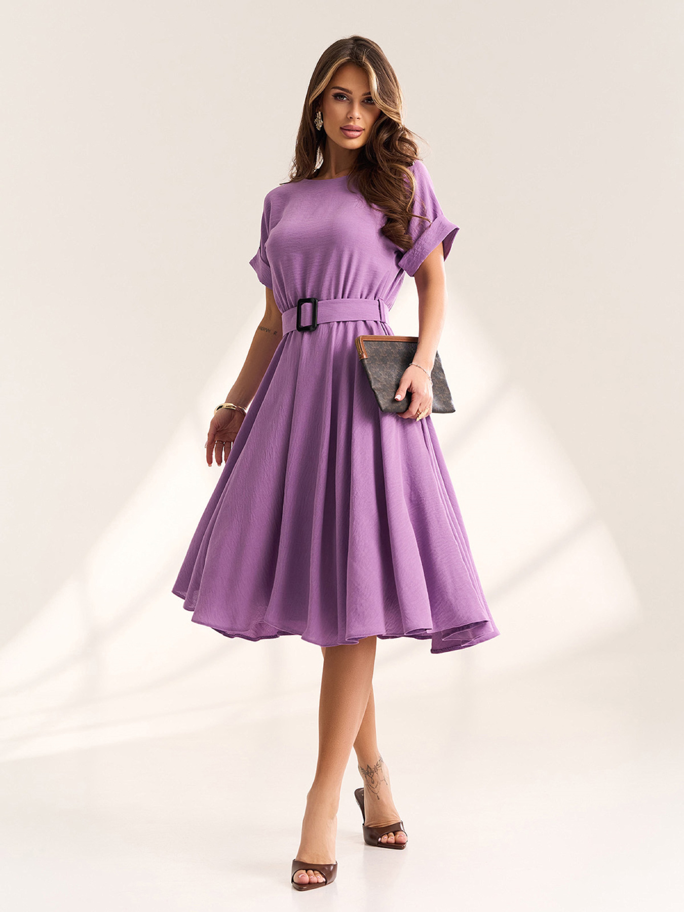 Платья ISSA Plus модель 15568_сиреневый Фото