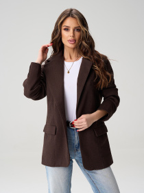 Пиджаки ISSA Plus модель 15578_темно-коричневый Фото