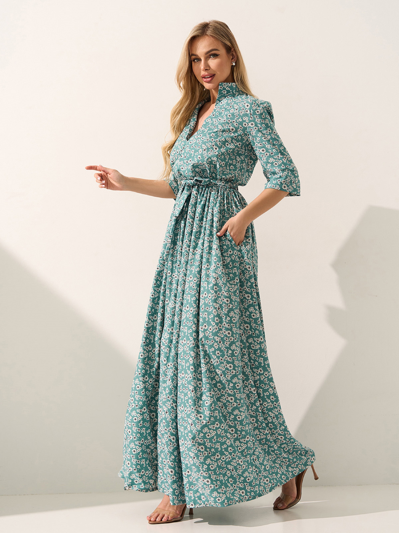 Платья ISSA Plus модель 15579_мультиколор Фото