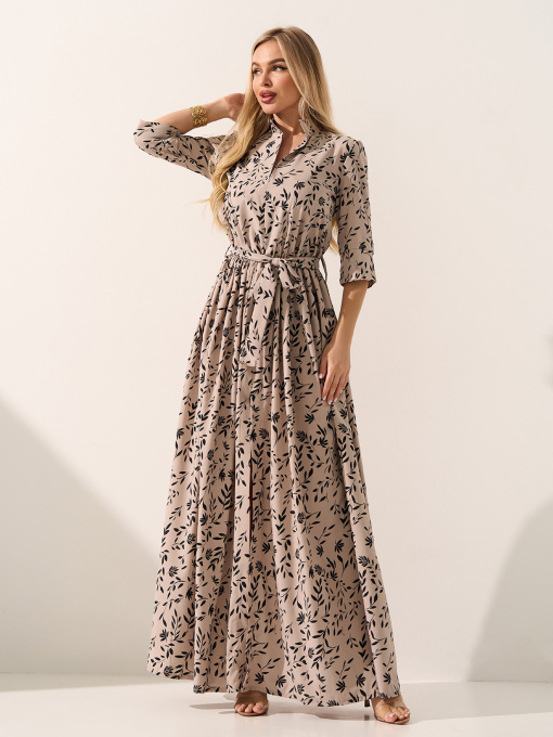 Платья ISSA Plus модель 15580_бежевый Фото