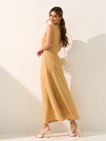 Платья ISSA Plus модель 15583_горчичный Фото