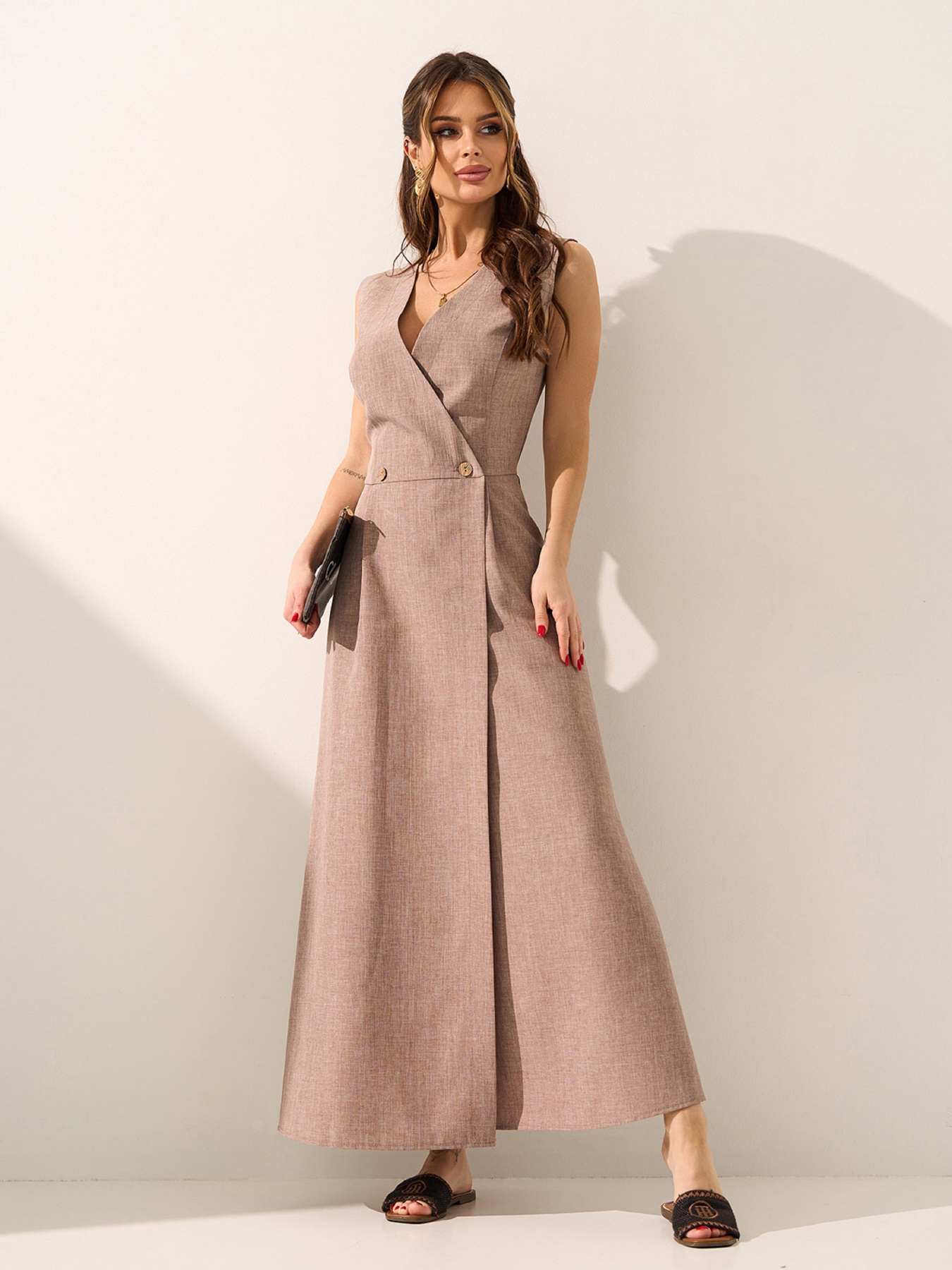 Сукні ISSA Plus модель 15583_коричневый Фото