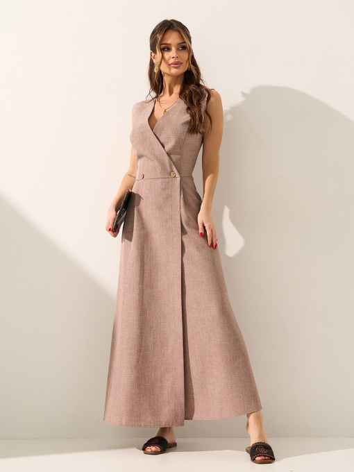 Платья ISSA Plus модель 15583_коричневый Фото