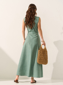 Платья ISSA Plus модель 15583_оливковый Фото