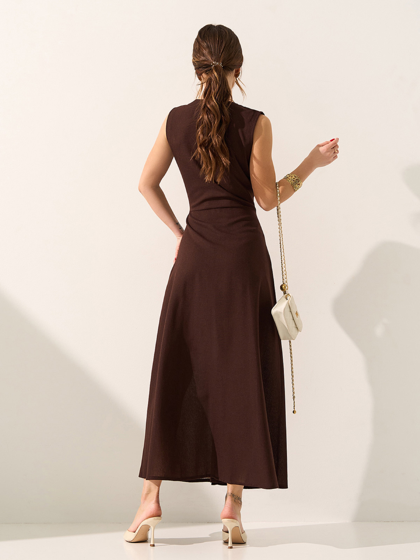 Платья ISSA Plus модель 15584_темно-коричневый Фото