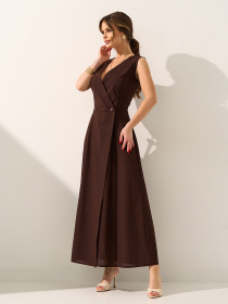 Платья ISSA Plus модель 15584_темно-коричневый Фото