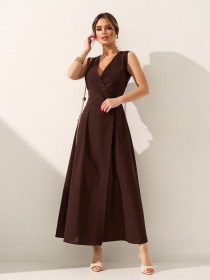 Платья ISSA Plus модель 15584_темно-коричневый Фото