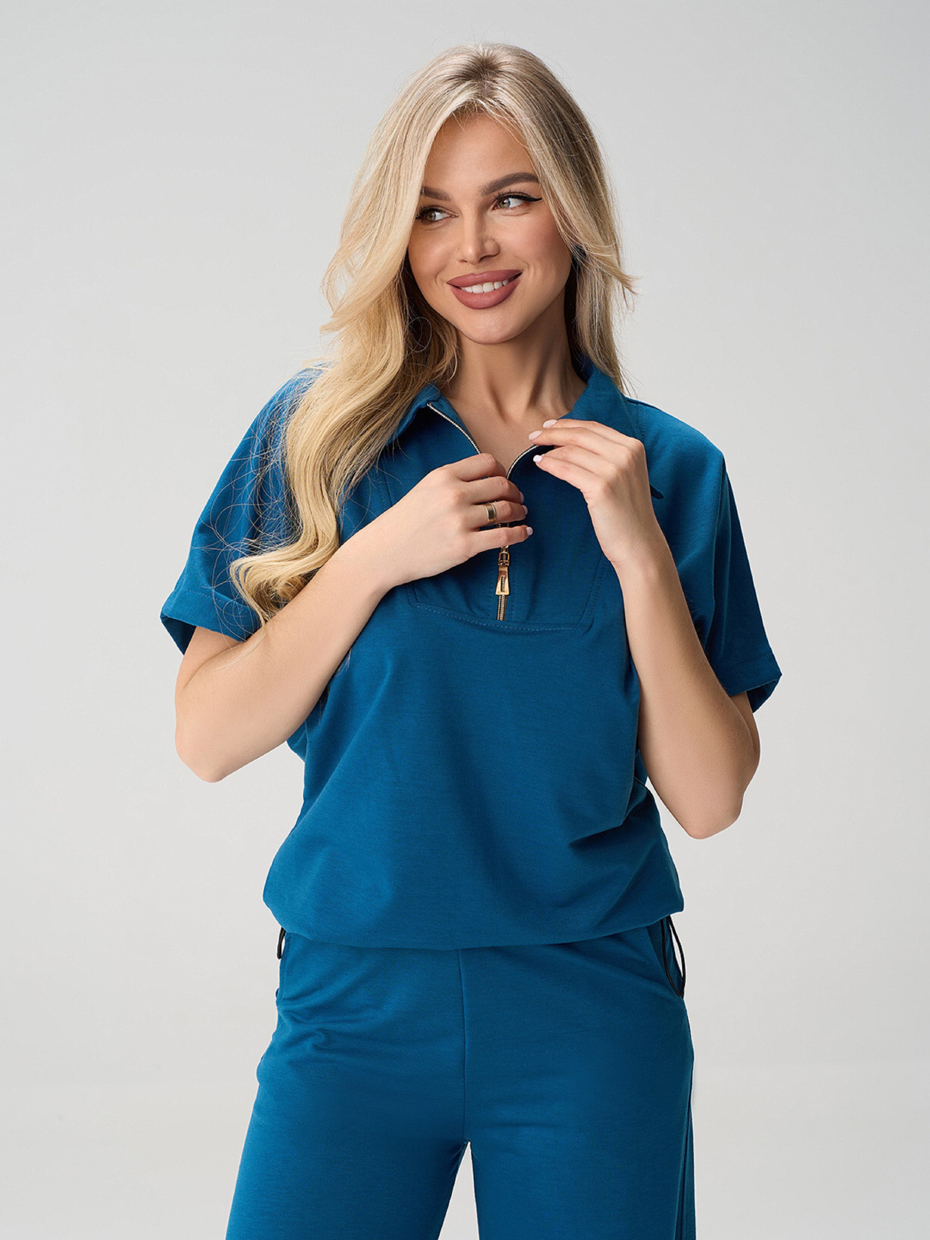 Костюмы ISSA Plus модель 15585_бирюзовый Фото