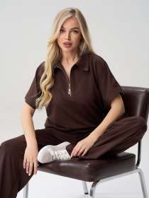 Костюмы ISSA Plus модель 15585_темно-коричневый Фото