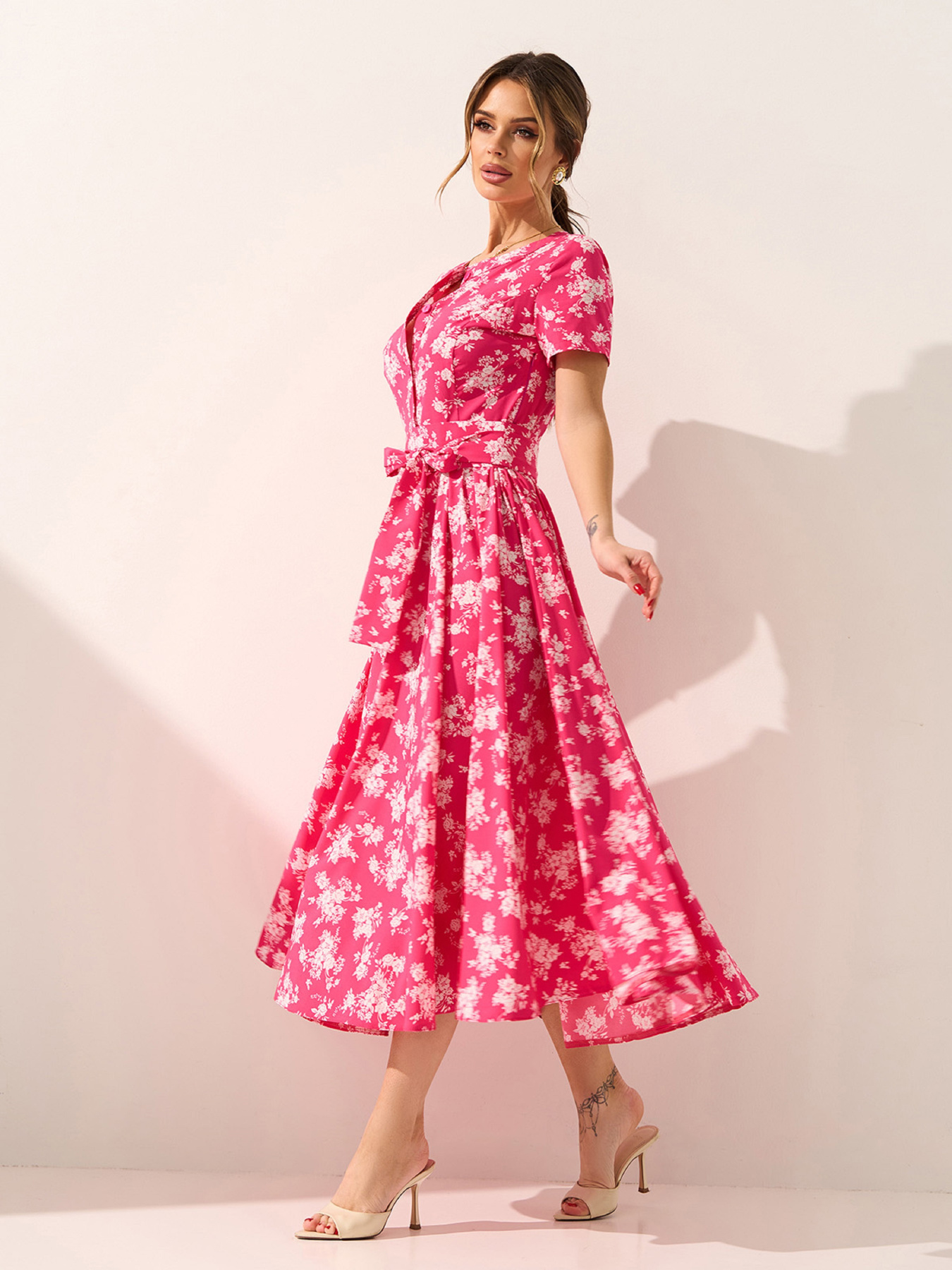 Платья ISSA Plus модель 15587_малиновый Фото