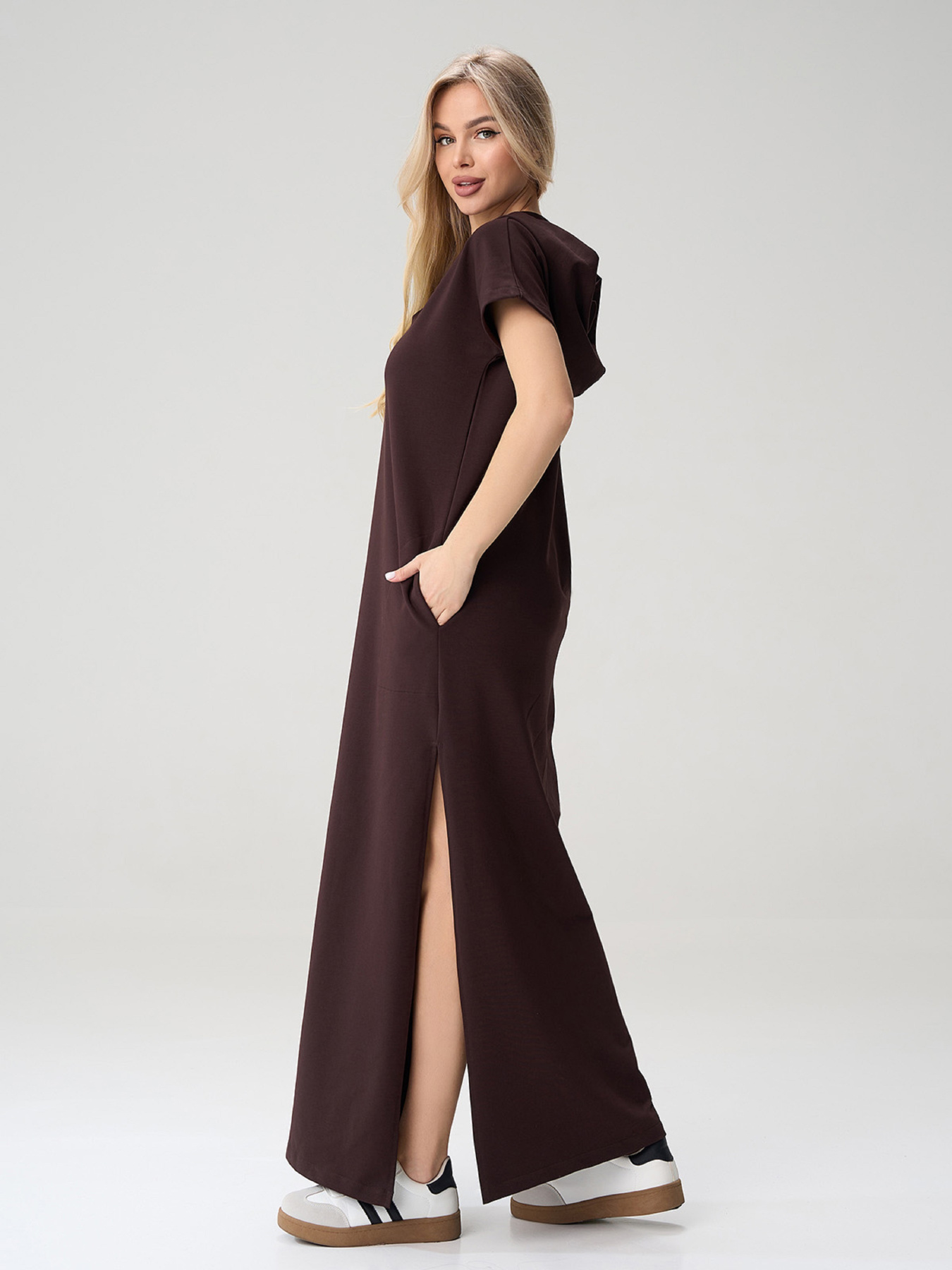 Платья ISSA Plus модель 15588_темно-коричневый Фото