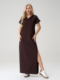 Платья ISSA Plus модель 15588_темно-коричневый Фото