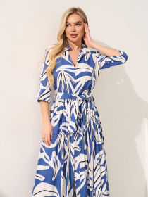 Платья ISSA Plus модель 15591_голубой Фото