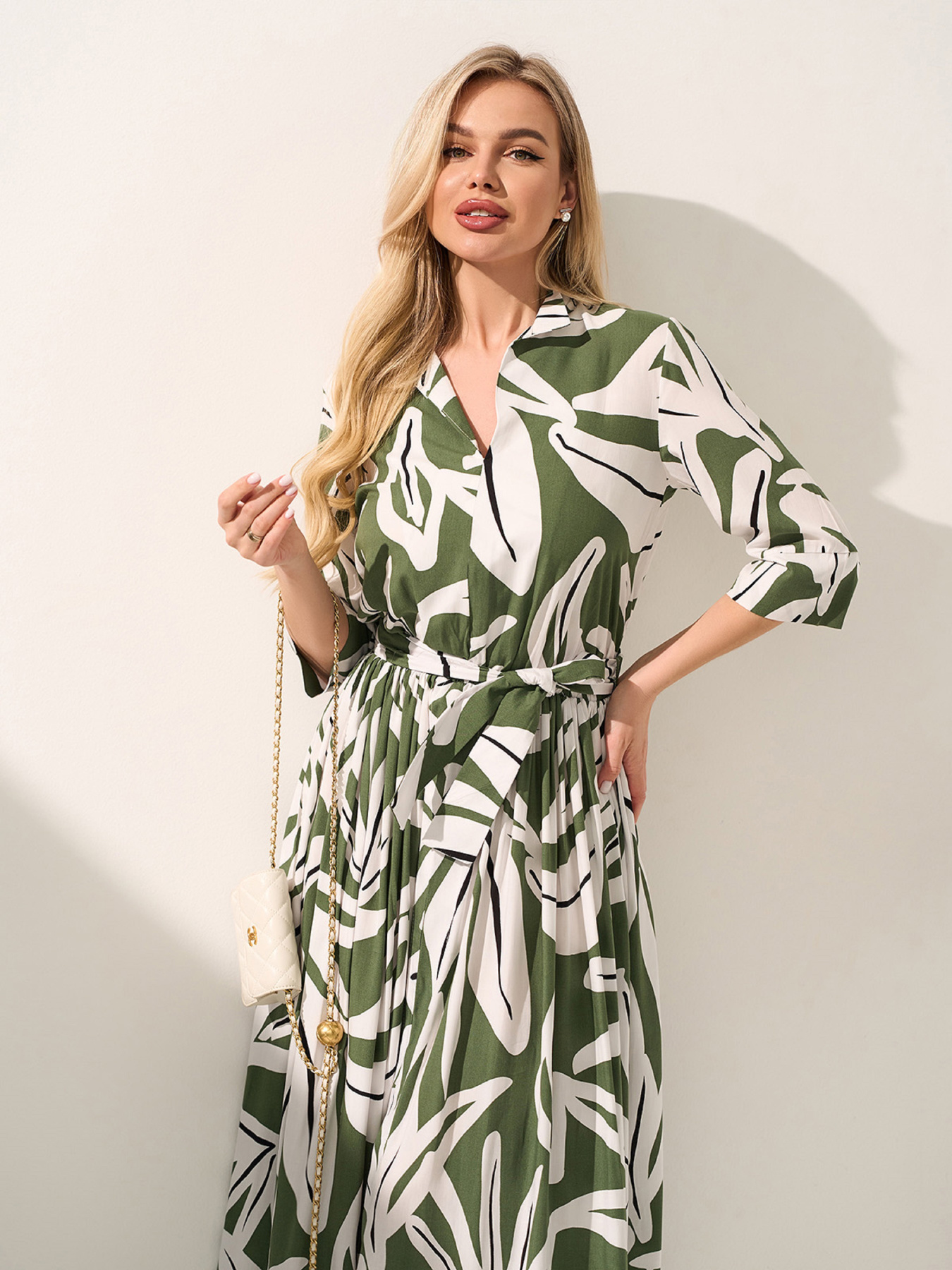 Платья ISSA Plus модель 15591_оливковый Фото