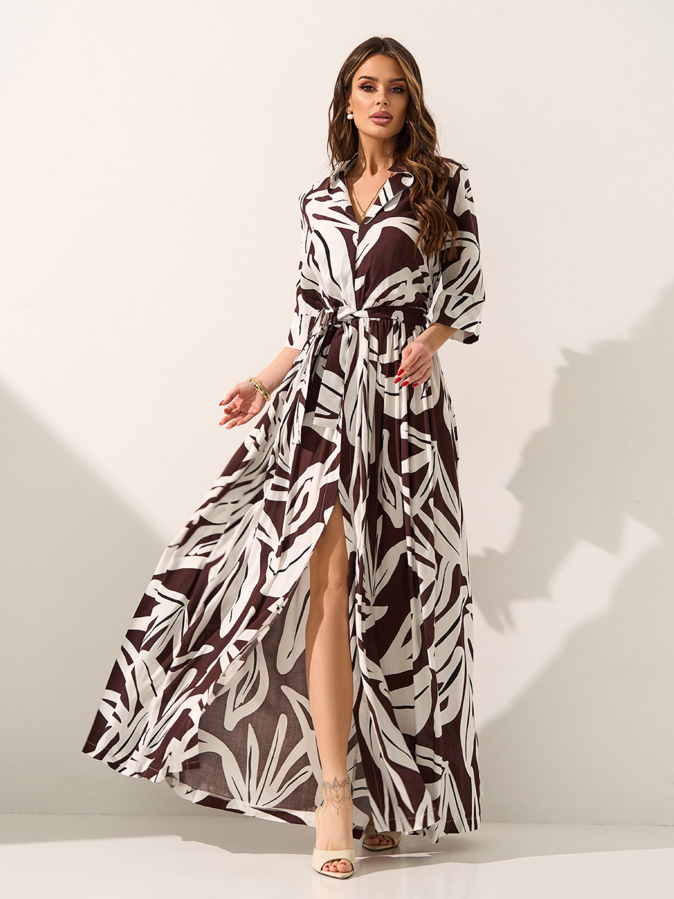 Платья ISSA Plus модель 15591_темно-коричневый Фото