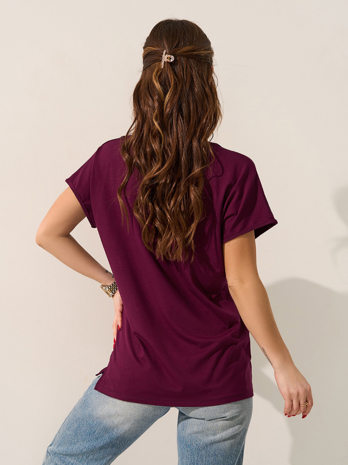 Футболки и поло ISSA Plus модель 15594_темно-бордовый Фото