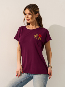 Футболки и поло ISSA Plus модель 15594_темно-бордовый Фото